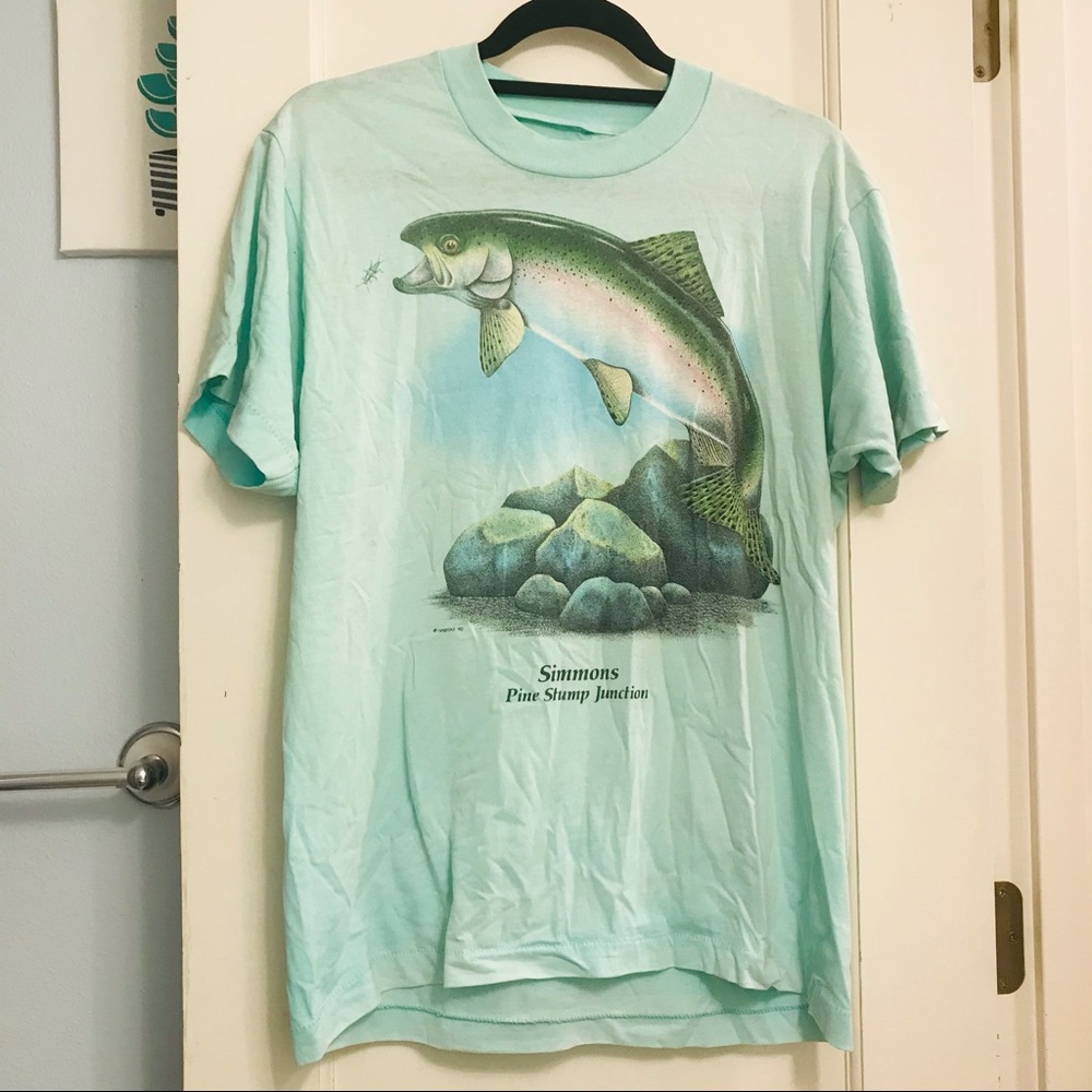 Vintage Salmon Fish Jumping T-Shirt
